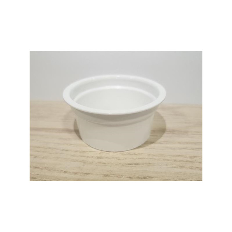 Pot PP thermoformé Ø67 40ml blanc, petit épaulement