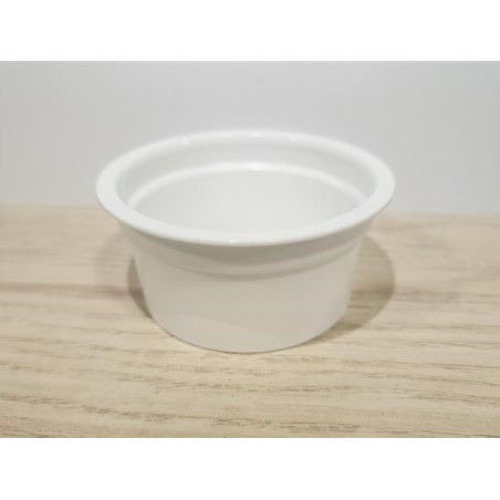 Pot PP thermoformé Ø67 40ml blanc, petit épaulement