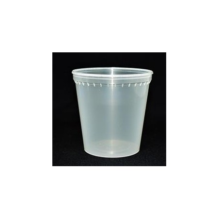 Pot PP injecté Ø100 400ml transparent