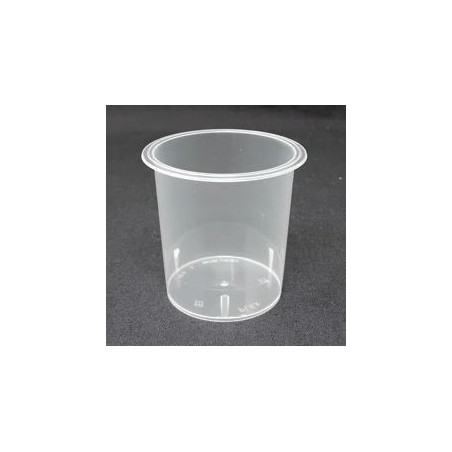 Pot PP injecté Ø67 125ml transparent sans épaulement