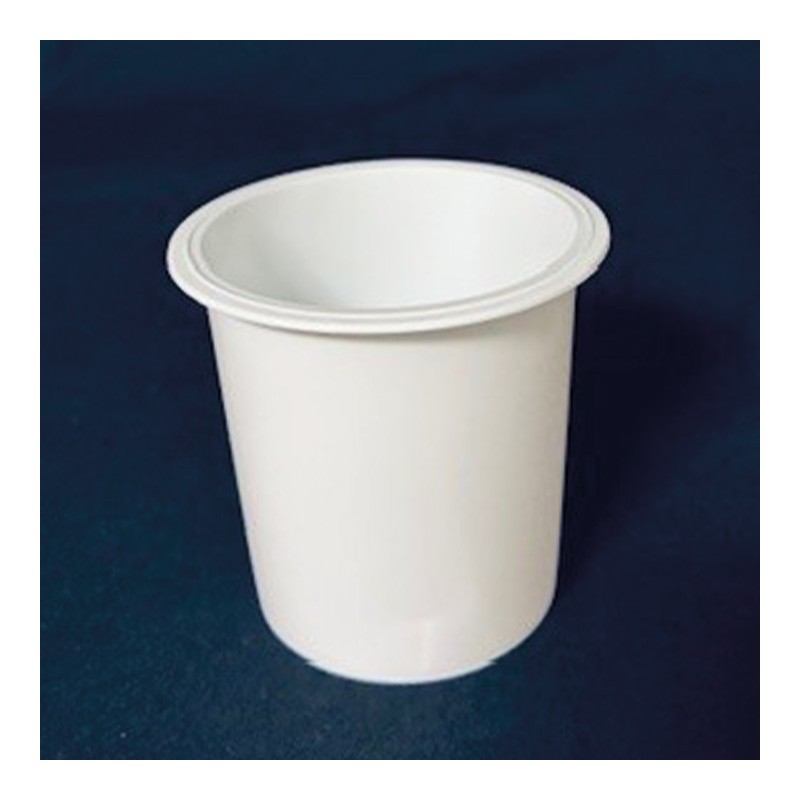 Pot PP injecté Ø67 125ml blanc sans épaulement