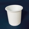 Pot PP injecté Ø67 125ml blanc sans épaulement