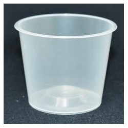 Pot PP injecté Ø73 125ml transparent sans épaulement