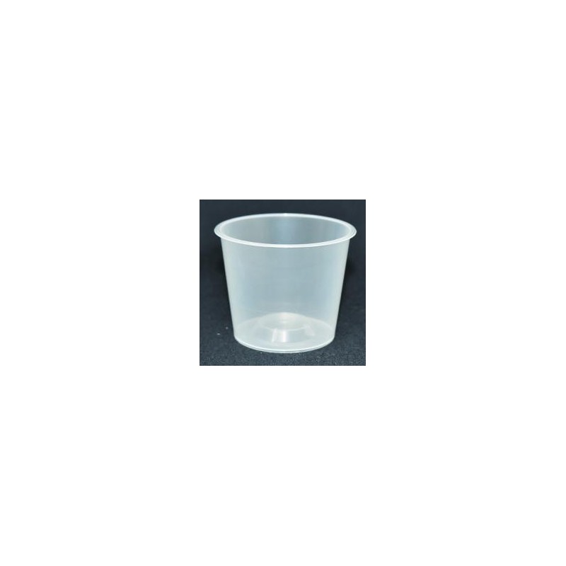 Pot PP injecté Ø73 125ml transparent sans épaulement