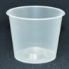 Pot PP injecté Ø73 125ml transparent sans épaulement