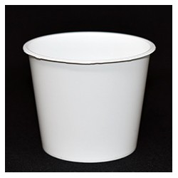 Pot PP injecté Ø73 125ml blanc sans épaulement