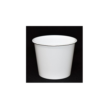 Pot PP injecté Ø73 125ml blanc sans épaulement